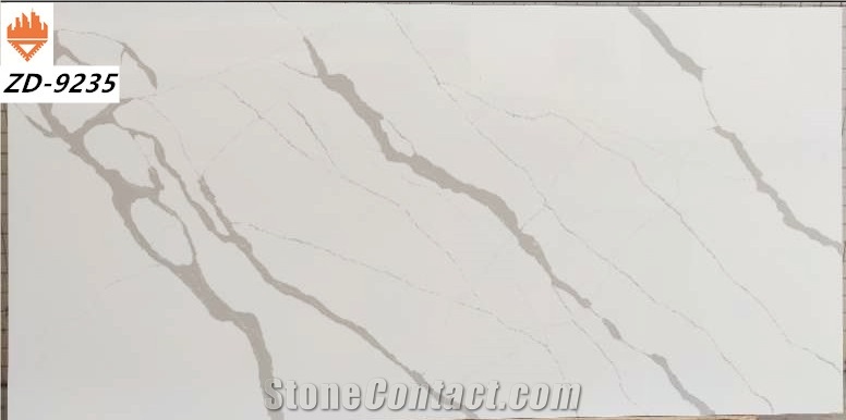 OEM Artificial Beautiful Black Veins Quartz Stone US market